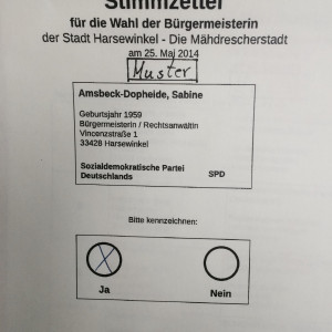 sag' Ja zu Sabine - weil es GUT für Harsewinkel ist !